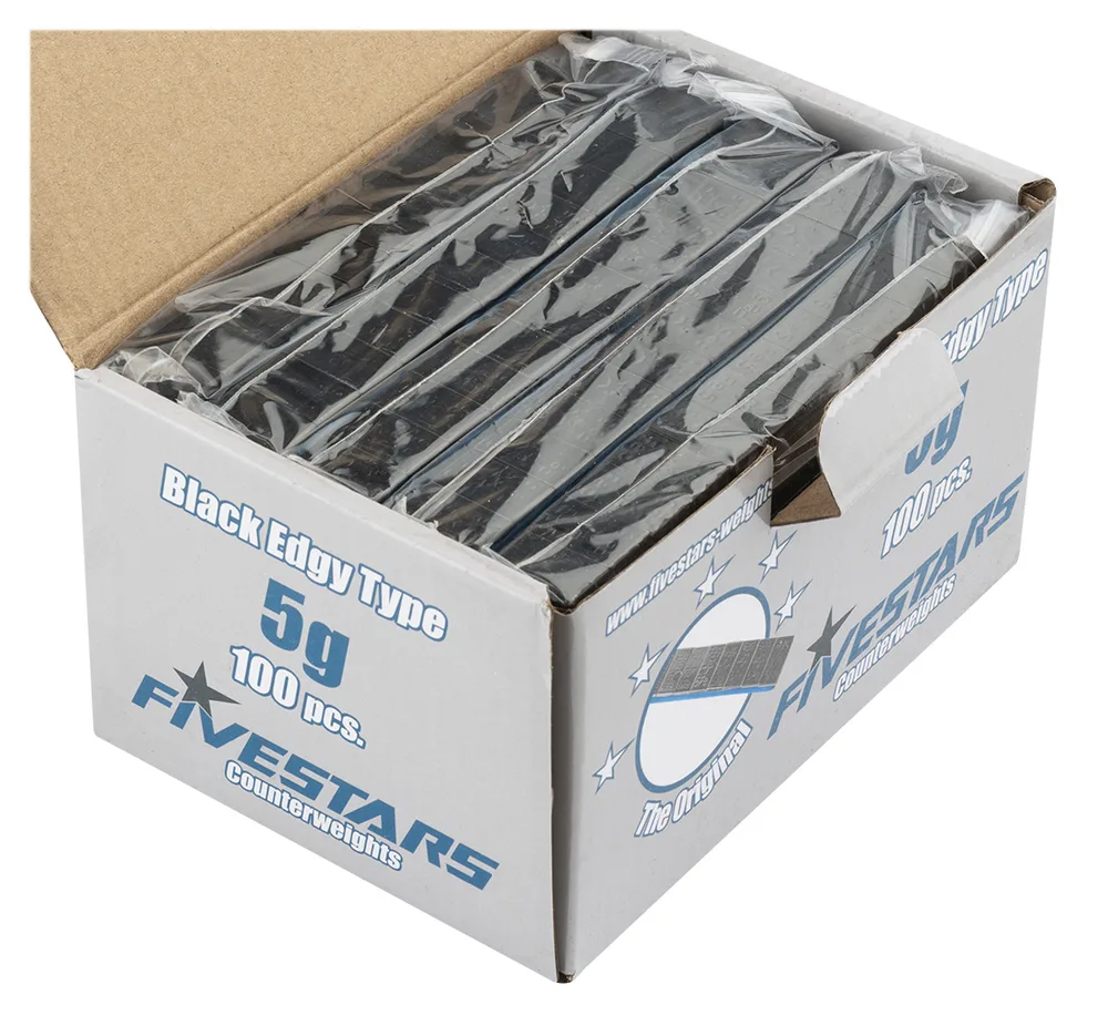 Fivestars Masses adhésives noires acier 01-02-45, 5g Boîte angulaire — vue 2