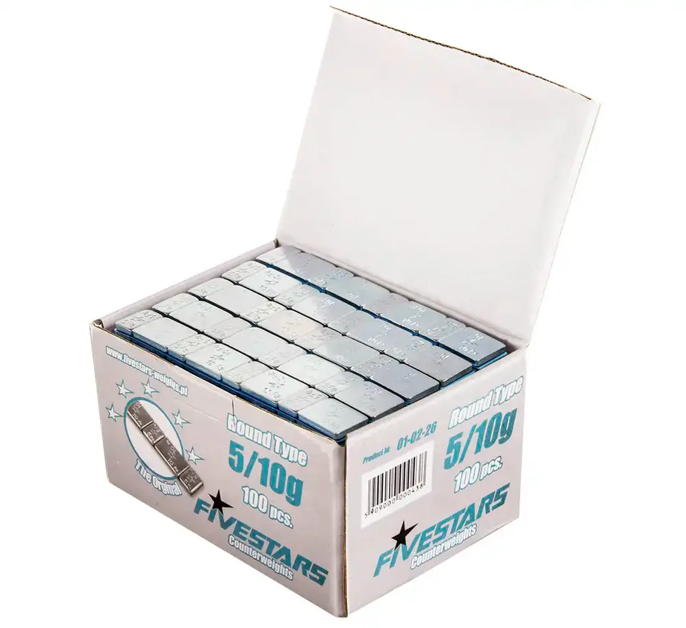 Masses d'équilibrage adhésives Fivestars FE 5/10 g ROUND – 400 barrettes — vue 2