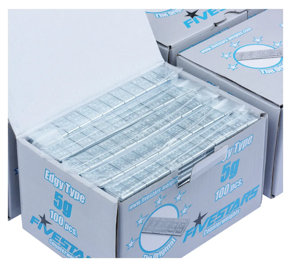 Masses d'équilibrage adhésives Fivestars FE 5 g EDGY zinguées – 400 barrettes — vue 4