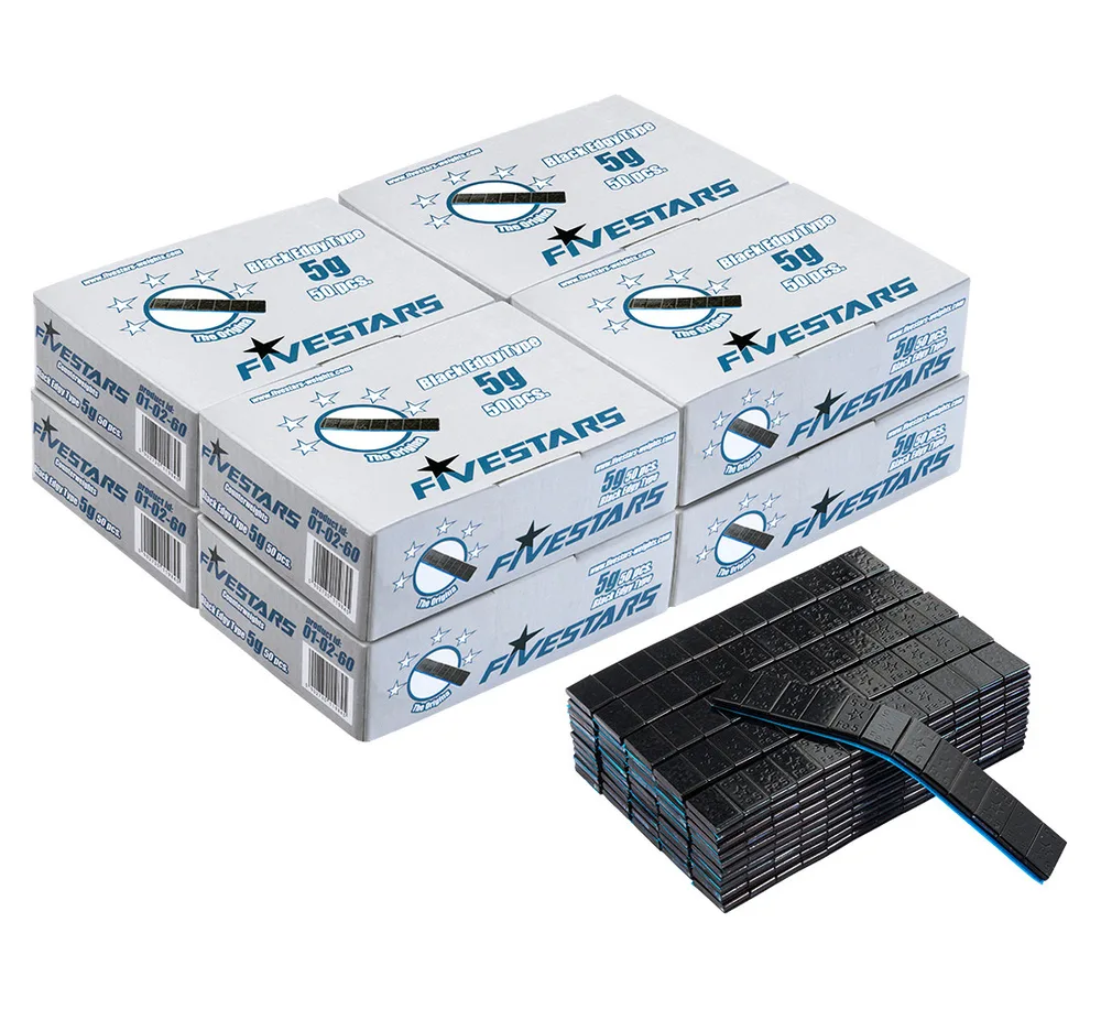 Masses d'équilibrage adhésives Fivestars Black Edgy