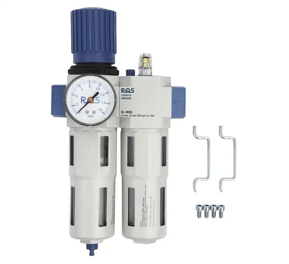 Régulateur de pression avec séparateur d'eau et lubrificateur RQS MIDI 3/4" — vue 5