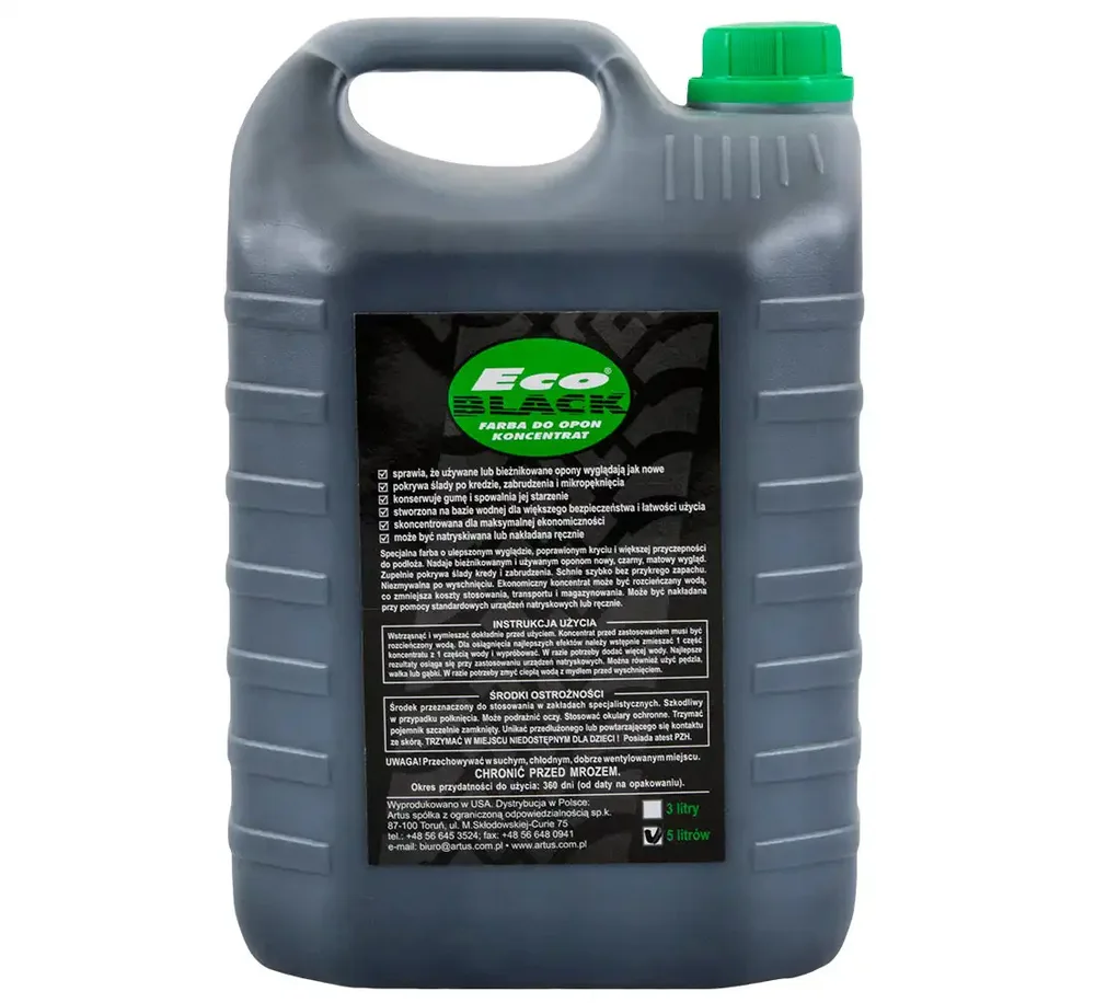 Peinture pour pneus ECO BLACK — concentré noir 5 L — vue 2