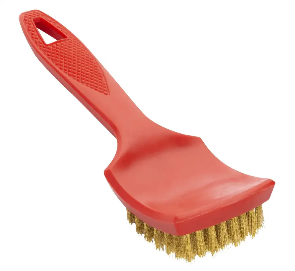 Brosse métallique laiton 8 rangs pour jantes et pneus — vue 3