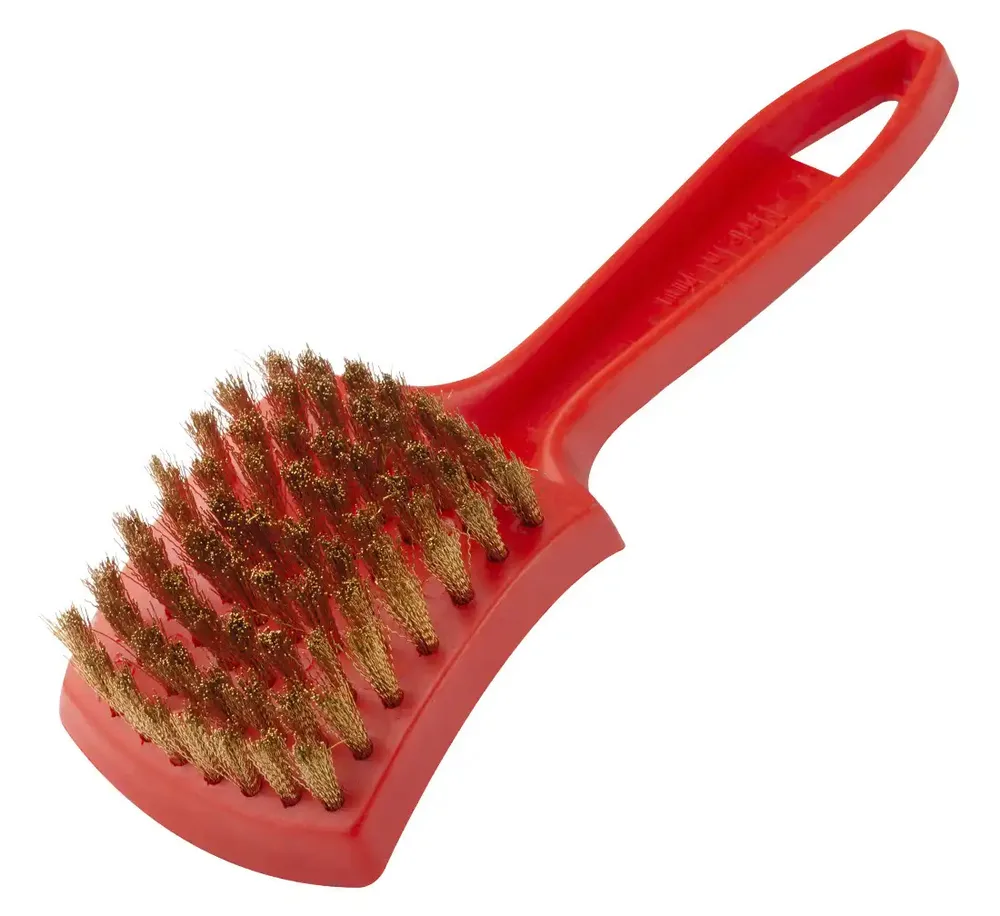 Brosse métallique laiton 8 rangs pour jantes et pneus — vue 4