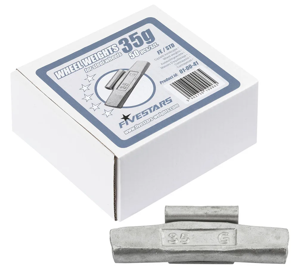 Masses à clip jantes acier 35g