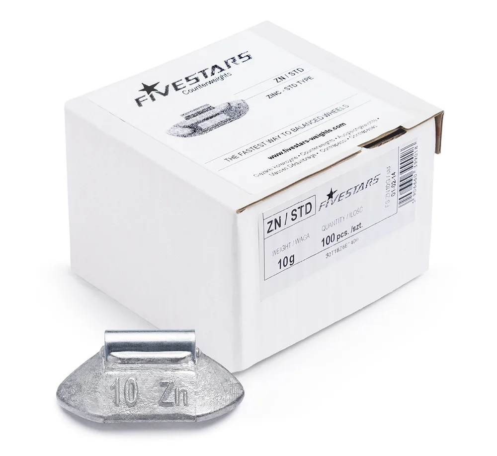 Contrepoids zinguées 10G - 100 pièces