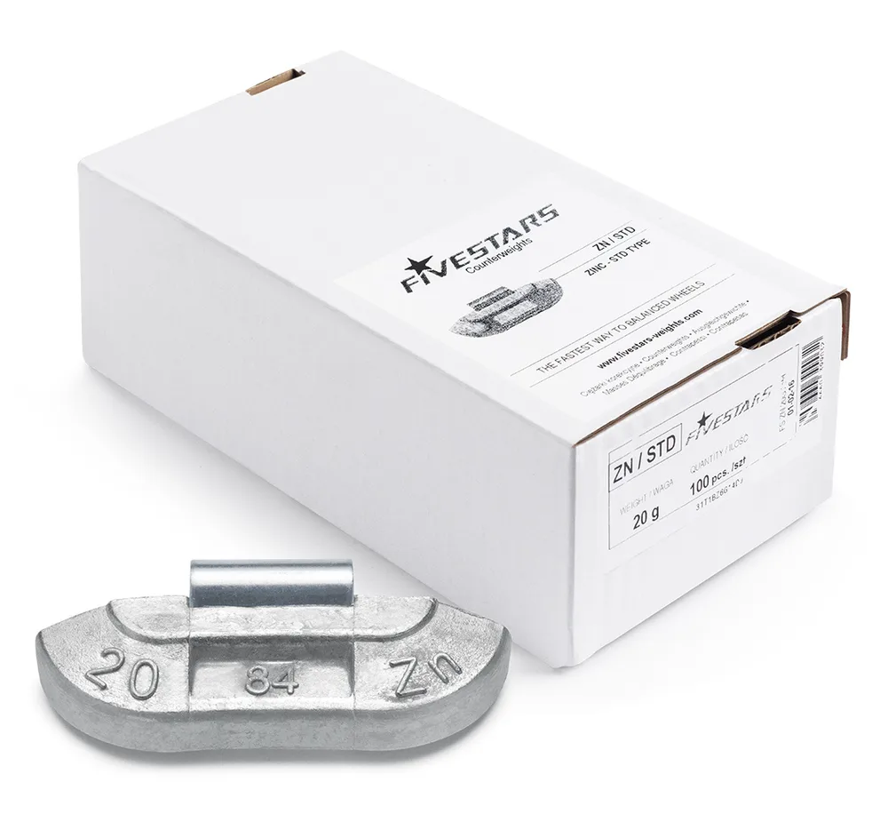 Contrepoids zinguées 20G - 100 pièces