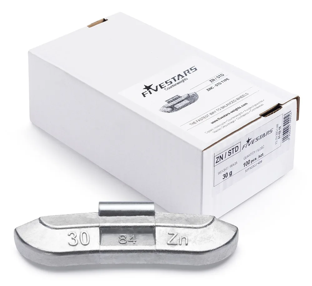 Contrepoids zinguées 30G - 100 pièces