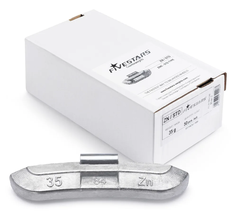 Contrepoids zinguées 35G - 50 pièces