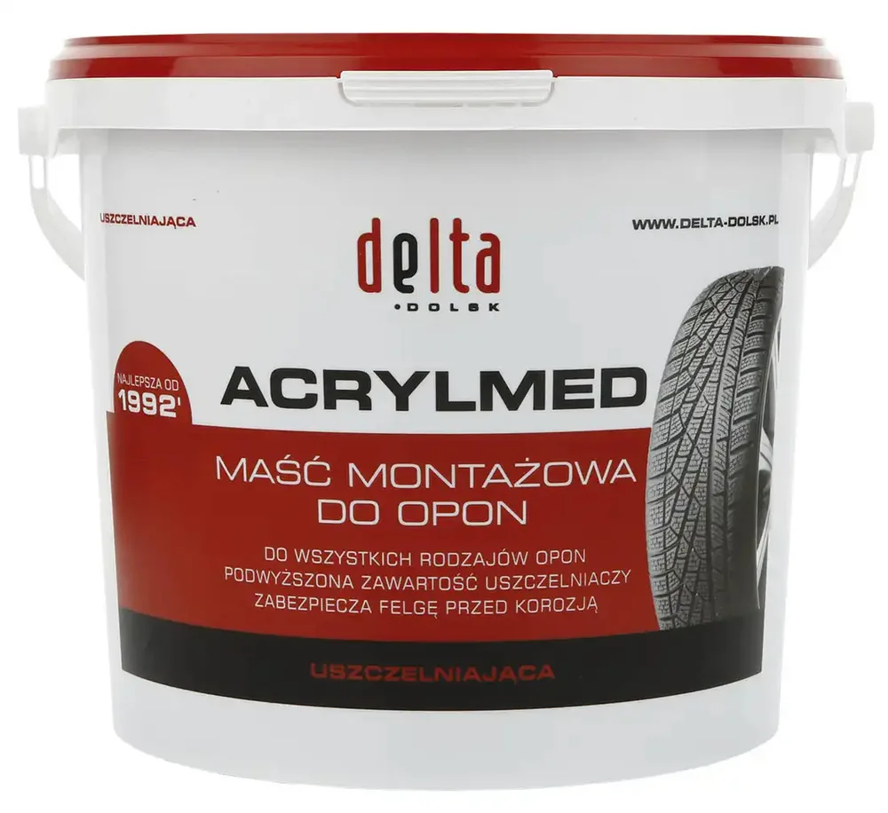 Pâte de montage pneu DELTA Acrylmed rouge étanchéifiante 4 kg