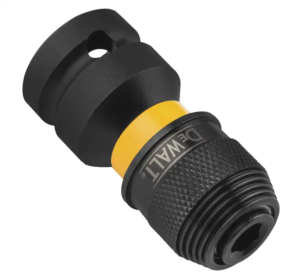 Adaptateur DeWalt carré 1/2" vers hexagonal 1/4" — vue 2