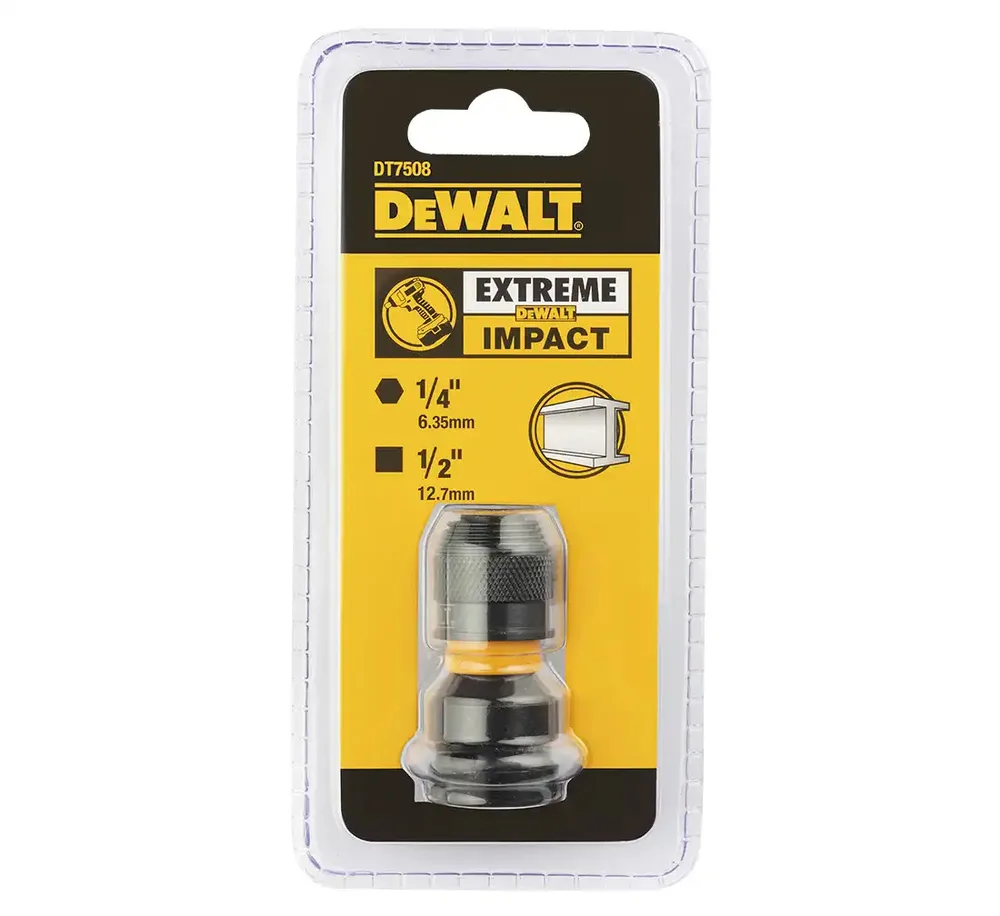 Adaptateur DeWalt carré 1/2" vers hexagonal 1/4" — vue 5