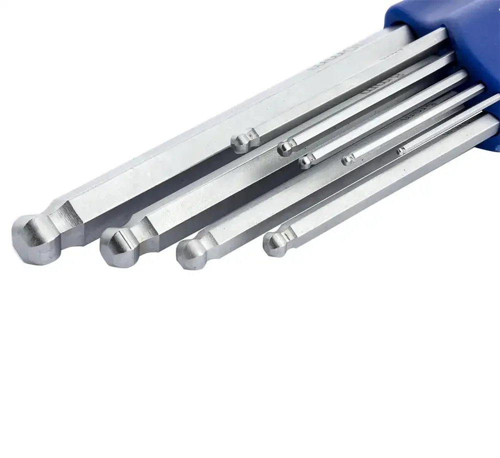 BOXO Jeu 9 clés Allen L-shape 175mm - Acier CrV chromé anti-corrosion — vue 4