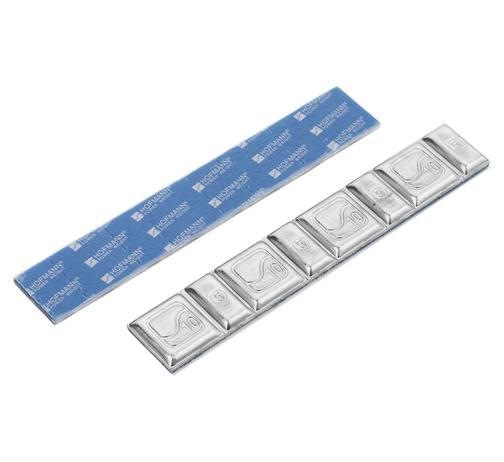 Masses d'équilibrage adhésives plomb Hofmann 5/10 g – 100 barrettes — vue 2