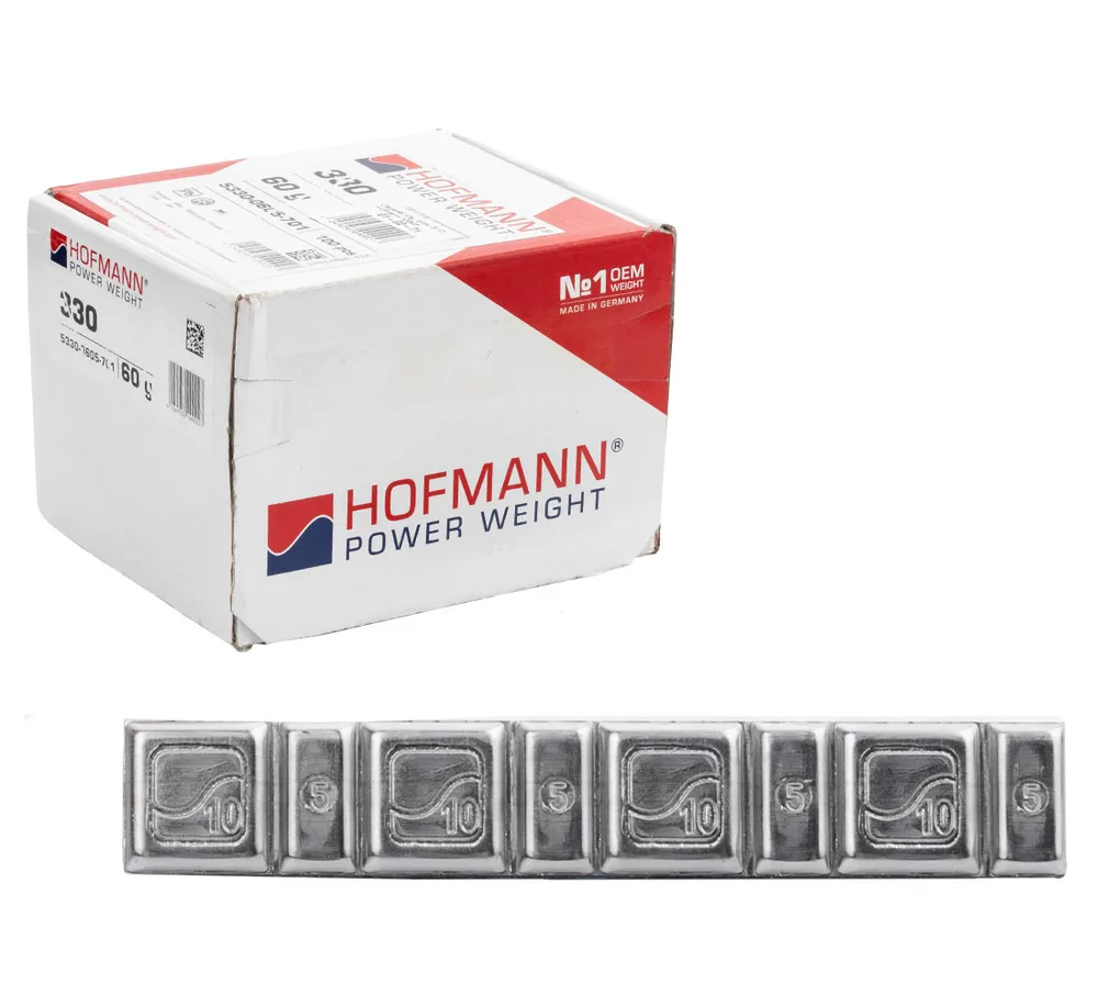 Masses d'équilibrage adhésives plomb Hofmann 5/10 g – 100 barrettes — vue 4
