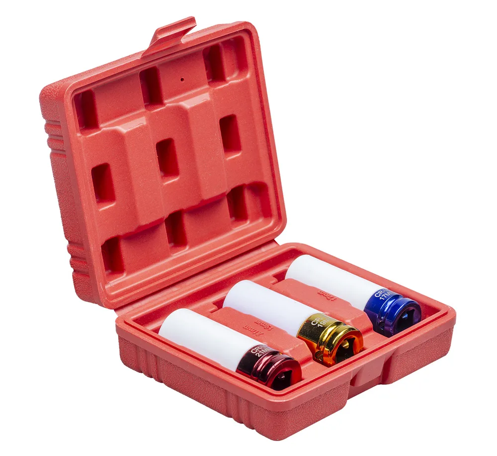 Jeu de douilles à chocs ALU REDATS 1/2" - 17, 19, 21 mm