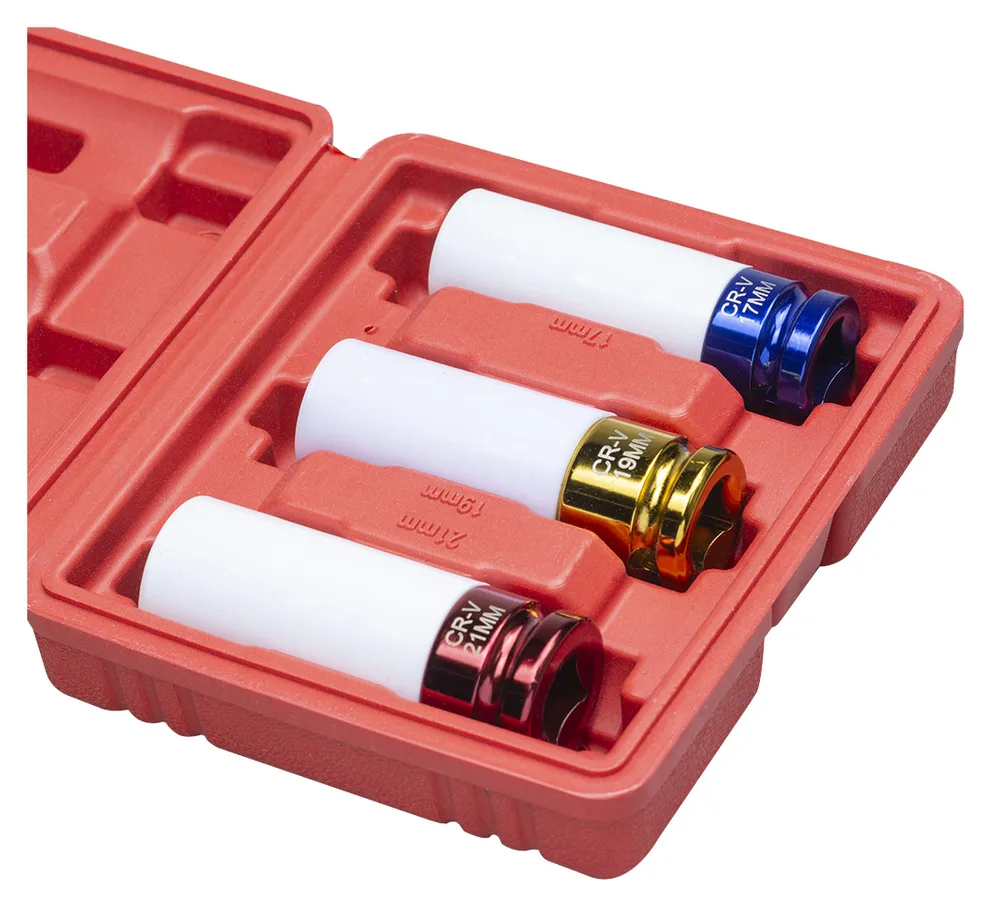 Jeu de douilles à chocs ALU REDATS 1/2" - 17, 19, 21 mm — vue 3