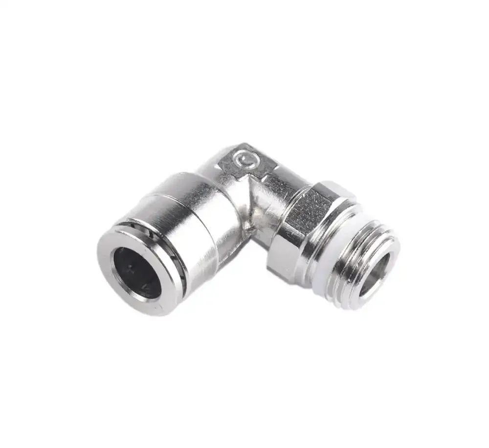 Raccord instantané coudé métal Camozzi tuyau 8 mm — filetage 1/4"