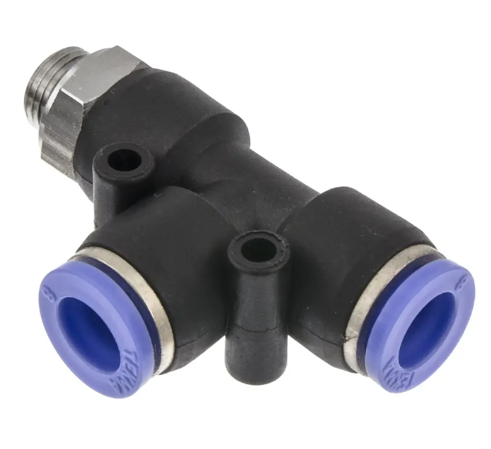 Raccord instantané TEKMA en T tuyau 6 mm — filetage 1/8" — vue 3