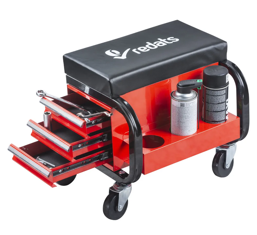 Tabouret d'atelier roulant REDATS avec tiroirs — vue 3