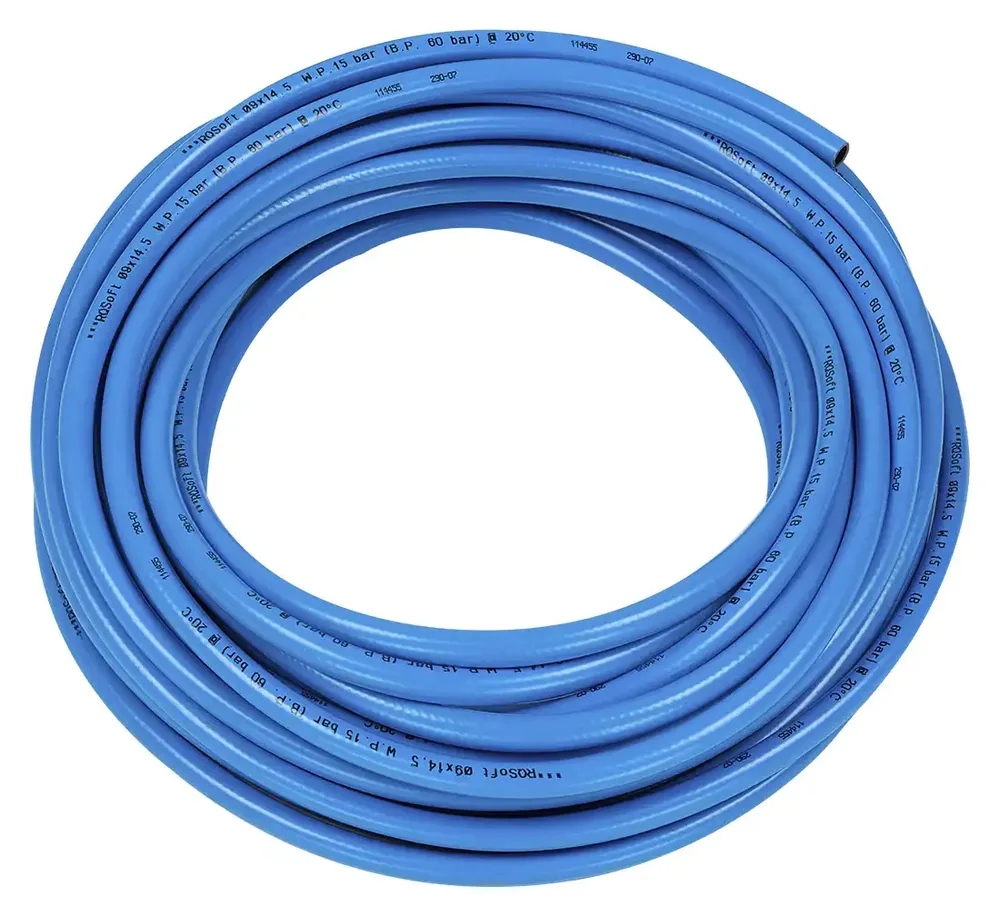 Tuyau pneumatique droit RQSoft polyuréthane 9,0x14,5 mm — 20 m