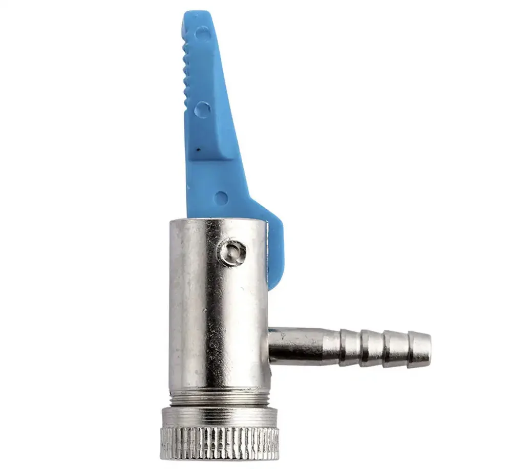 Embout de gonflage à clip 6 mm - bleu