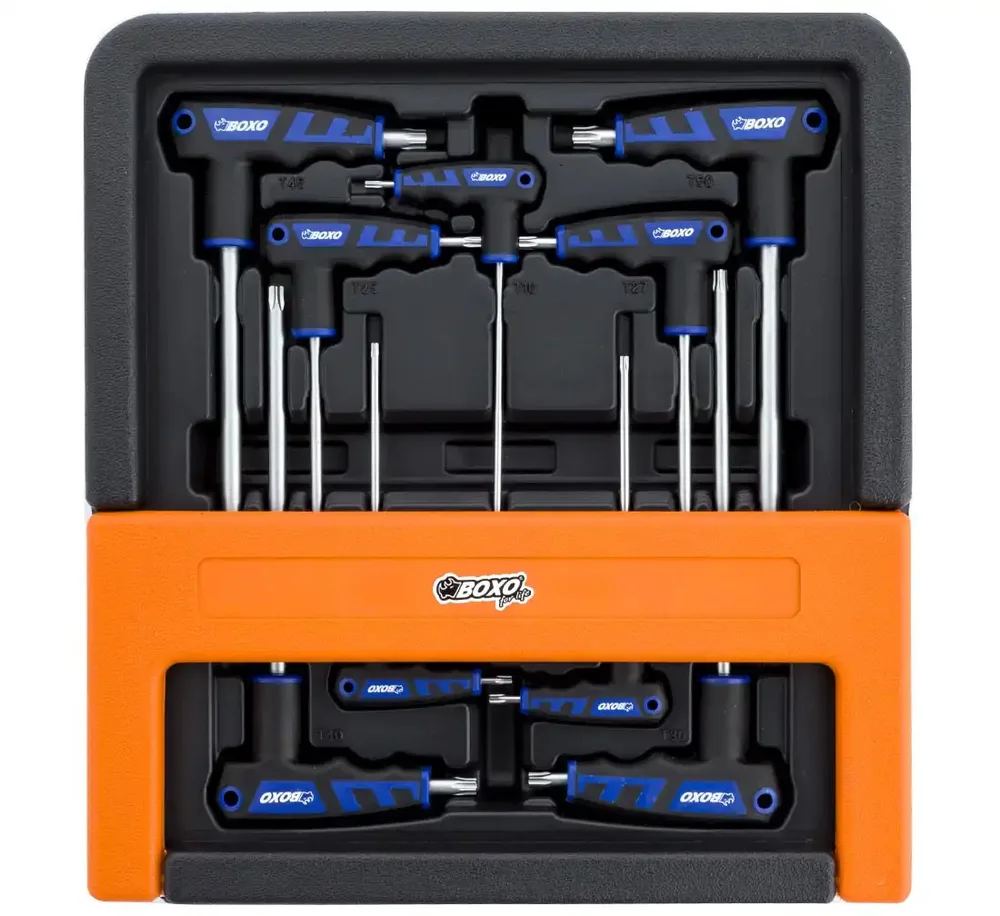 Clés Torx à poignée en T BOXO 9 pièces avec support — vue 2
