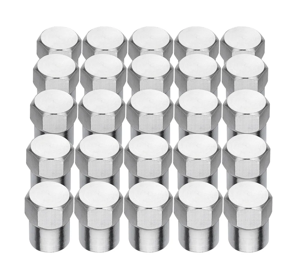 REDATS Bouchons de valve nickelés - 25 pièces