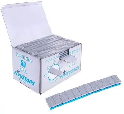 Masses d'équilibrage adhésives Fivestars FE Coated FS 5 g Edgy – 400 barrettes