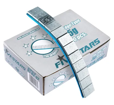 Masses d'équilibrage adhésives FIVESTARS 5G peintes — 50 barrettes