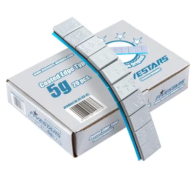 Masses d'équilibrage adhésives FIVESTARS 5 g profil anguleux — 20 barrettes
