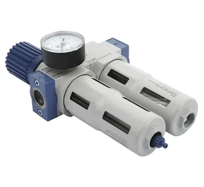 Régulateur de pression avec séparateur d'eau et lubrificateur RQS MIDI 3/4"