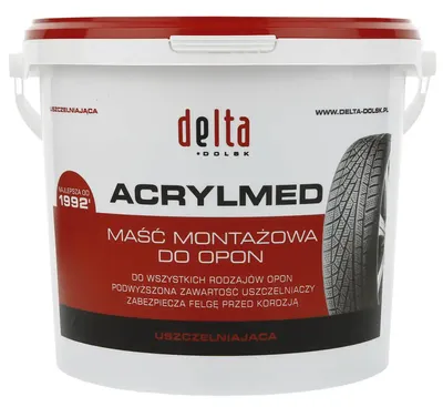 Pâte de montage pneu DELTA Acrylmed rouge étanchéifiante 4 kg