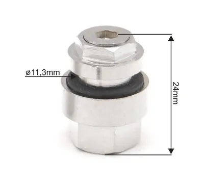 Obus valve cachée chromé - 4 pcs