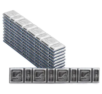 Masses d'équilibrage adhésives plomb Hofmann 5/10 g – 100 barrettes