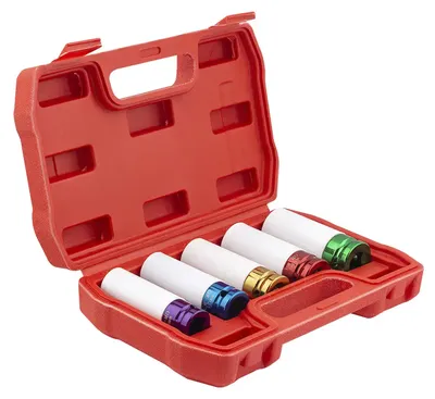 Coffret douilles à chocs ALU REDATS 1/2" - 15, 17, 19, 21, 22 mm