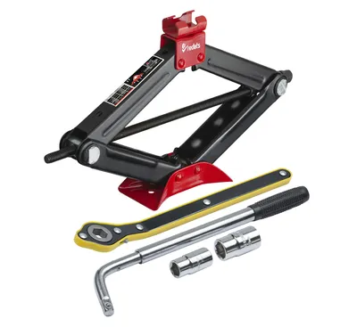 Cric losange REDATS 2 T + clé et douilles – kit de changement de roue