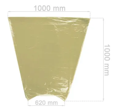 Sacs à pneus jaunes 62 cm - lot de 100