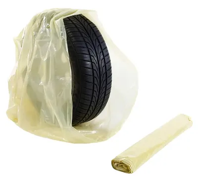Sacs à pneus jaunes LDPE 52 cm - lot de 10