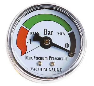 REDATS Vacuomètre D-220 pour extracteur d'huile - Échelle -1 à 0 bar