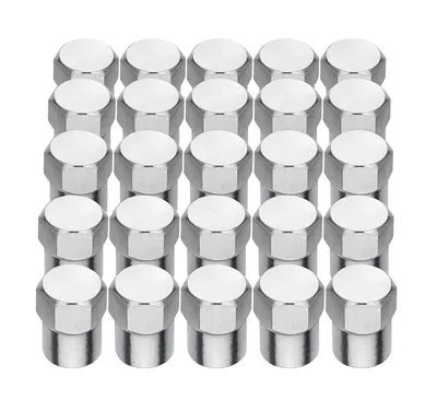 REDATS Bouchons de valve nickelés - 25 pièces